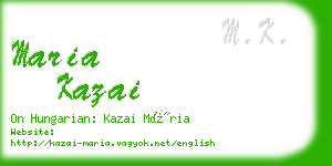 maria kazai business card